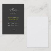 Carte De Visite Professional Modern and Elegant 3 (Devant / Derrière)