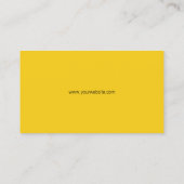 Carte De Visite Professional Modern Black et Jonquil (Dos)