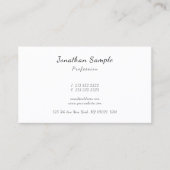 Carte De Visite Professional Modern Elegant Hand Script Sleek (Devant)