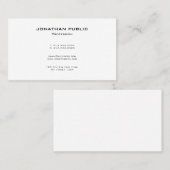 Carte De Visite Professional Modern Elegant Minimalist Template (Devant / Derrière)