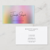 Carte De Visite Professional Modern Elegant Template Calligraphy (Devant / Derrière)