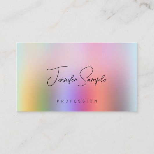 Carte De Visite Professional Modern Elegant Template Calligraphy (Devant)