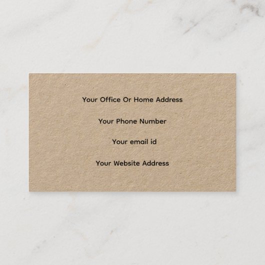 Carte De Visite Professional Modern Event Planner Beige 2024 Kraft (Dos)