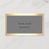 Carte De Visite Professional Modern Golden encadré Grey Consulting (Devant)