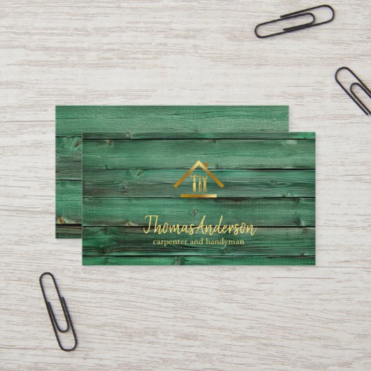 Carte De Visite Professional Modern Home Repair Handyman (Devant/Arrière en situation)