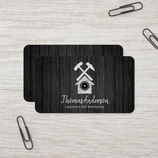 Carte De Visite Professional Modern Home Repair Handyman (Devant/Arrière en situation)