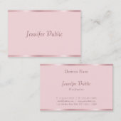 Carte De Visite Professional Modern manuscrit Script Rose Gold (Devant / Derrière)