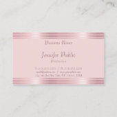 Carte De Visite Professional Modern manuscrit Script Rose Gold (Dos)