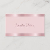 Carte De Visite Professional Modern manuscrit Script Rose Gold (Devant)