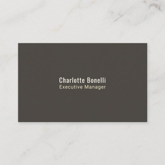 Carte De Visite Professional Modern Minimalist Plain (Devant)