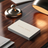 Carte De Visite Professional Modern Minimalistic Beige Linen Look