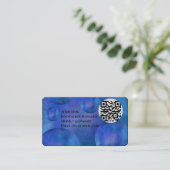 Carte De Visite Professional Modern Nebula Galaxy QR Code card (Debout devant)