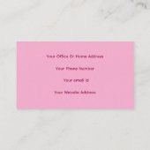 Carte De Visite Professional Modern Pink Colorful Trendy Girly (Dos)