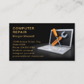 Carte De Visite Professional Modern Plain Simple Computer Repair (Devant)