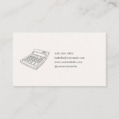 Carte De Visite Professional Modern Simple Accountant Bookkeeper (Dos)
