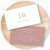 Carte De Visite Professional Modern Simple Monogramme Nom initial
