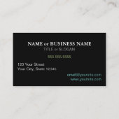 Carte De Visite Professional Moderne Elegant Cool Fireball (Dos)