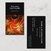 Carte De Visite Professional Moderne Élégant Cool Firestorm (Devant / Derrière)