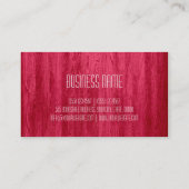 Carte De Visite Professional Moderne Grain en bois rouge (Dos)