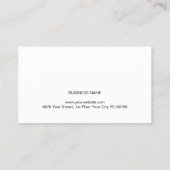 Carte De Visite Professional Moderne Texture simple Cuisinière Ble (Dos)