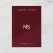 Carte De Visite Professional Monogram QR Code Signature UV Matte (Devant)