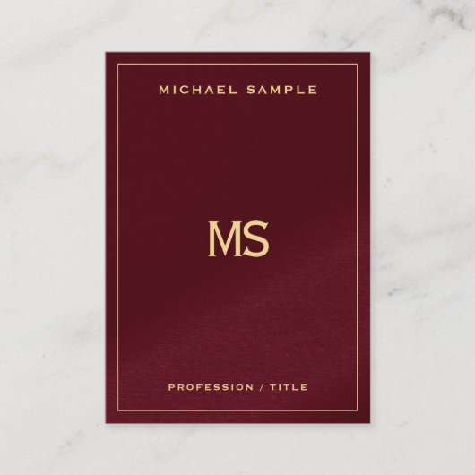 Carte De Visite Professional Monogram QR Code Signature UV Matte (Devant)