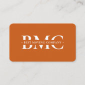 Carte De Visite Professional Movers Movers Company Orange Modern (Devant)