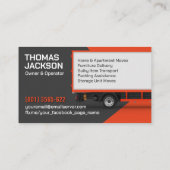 Carte De Visite Professional Moving Services - Relocation (Dos)