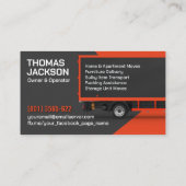 Carte De Visite Professional Moving Services - Relocation (Dos)