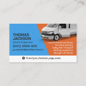 Carte De Visite Professional Moving Services - Relocation (Dos)