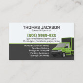 Carte De Visite Professional Moving Services - Relocation (Dos)