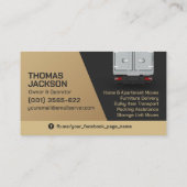 Carte De Visite Professional Moving Services - Relocation (Dos)