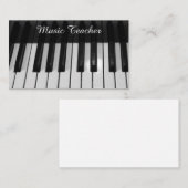 Carte De Visite Professional Music Teacher (Devant / Derrière)