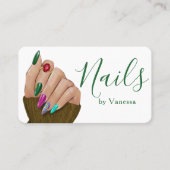 Carte De Visite Professional Nail Salon Modern Nail Technician (Devant)