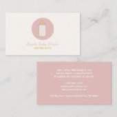 Carte De Visite Professional Nanny Milk Bottle (Devant / Derrière)