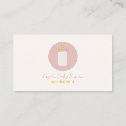 Carte De Visite Professional Nanny Milk Bottle (Devant)