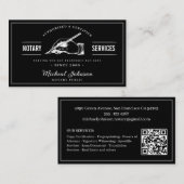 Carte De Visite Professional Notary Services QR Code Customizable (Devant / Derrière)