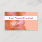 Carte De Visite Professional Orange Bokeh Blur Photo personnalisée (Dos)