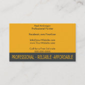 Carte De Visite Professional Painter Business Card (Devant)