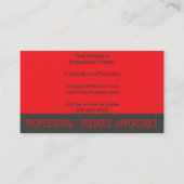 Carte De Visite Professional Painter Business Card (Devant)