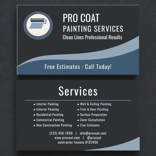 Carte De Visite Professional Painting Painter Company