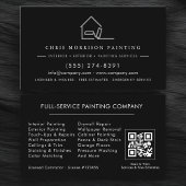 Carte De Visite Professional Painting Service Contractor QR Code