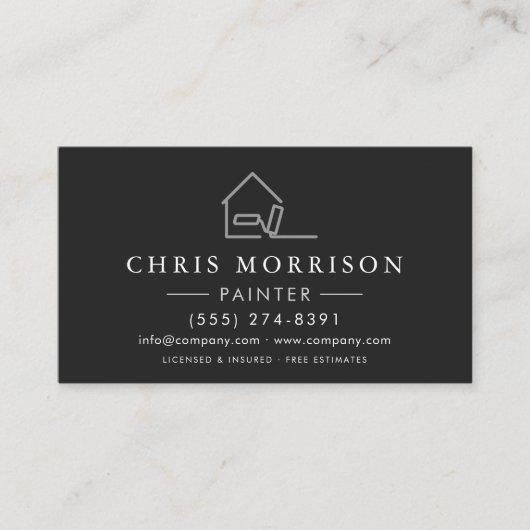 Carte De Visite Professional Painting Service QR Code (Devant)