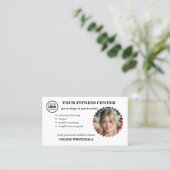 Carte De Visite Professional Personal Trainer Fitness Center (Debout devant)