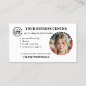 Carte De Visite Professional Personal Trainer Fitness Center (Devant)