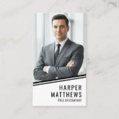 Carte De Visite Professional Photo QR Code Company Logo Vertical (Devant)