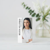 Carte De Visite Professional Photo QR Code Company Logo Vertical (Debout devant)