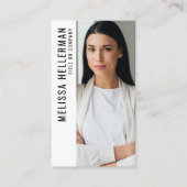 Carte De Visite Professional Photo QR Code Company Logo Vertical (Devant)