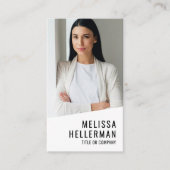 Carte De Visite Professional Photo QR Code Company Logo Vertical (Devant)