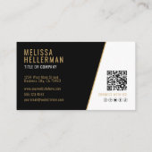 Carte De Visite Professional Photo QR Code Company Your Logo (Dos)